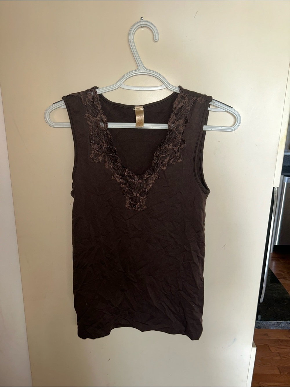 Banana Republic Brown Lace-Trim Sleeveless Camisole